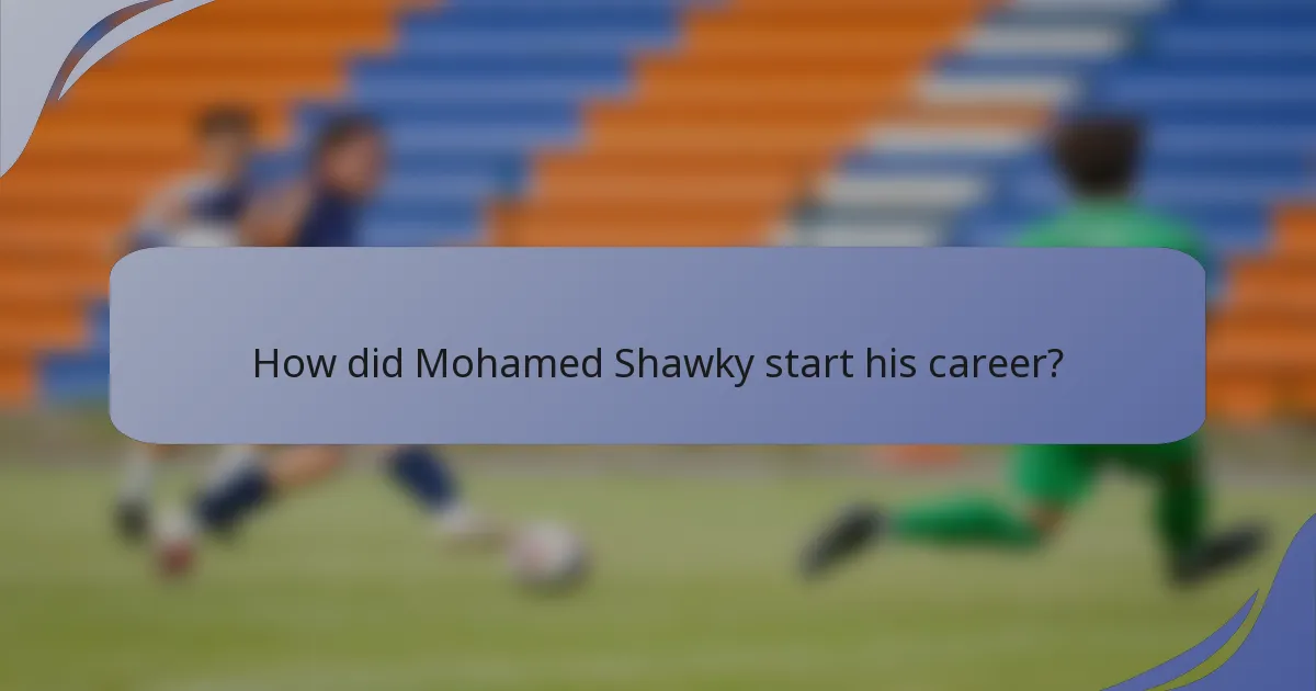 How did Mohamed Shawky start his career?