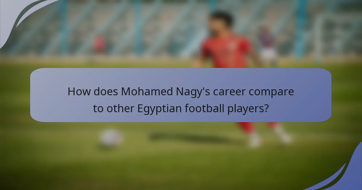 How does Mohamed Nagy's career compare to other Egyptian football players?