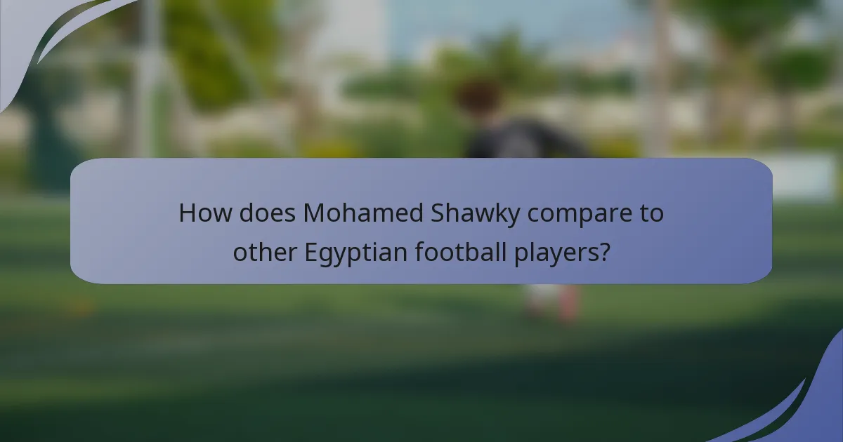 How does Mohamed Shawky compare to other Egyptian football players?