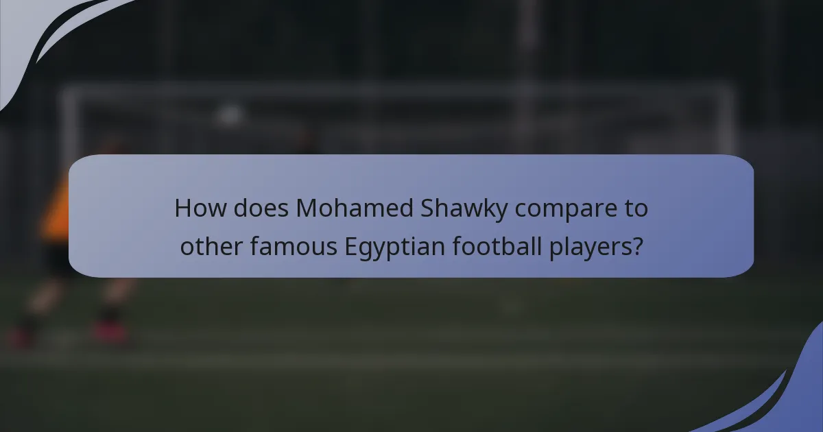 How does Mohamed Shawky compare to other famous Egyptian football players?