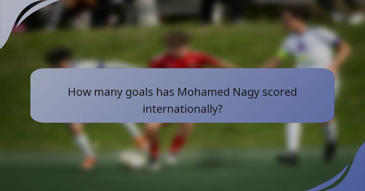 How many goals has Mohamed Nagy scored internationally?