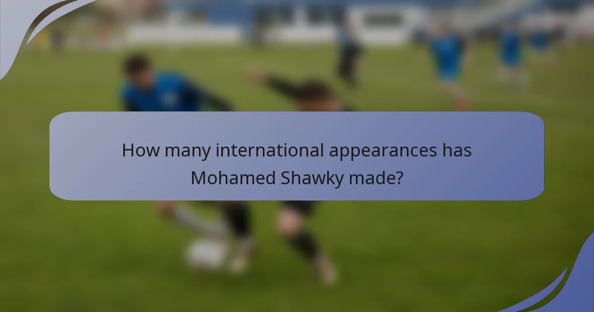 How many international appearances has Mohamed Shawky made?