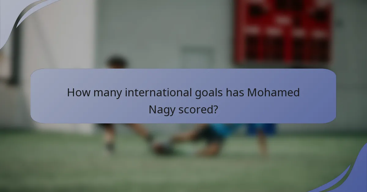 How many international goals has Mohamed Nagy scored?