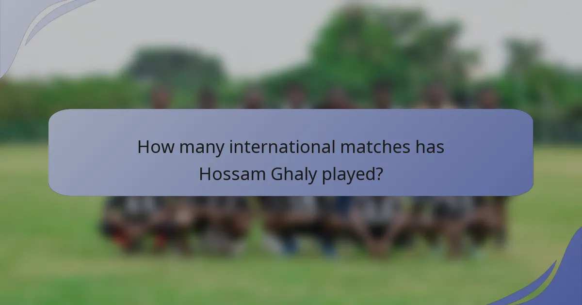 How many international matches has Hossam Ghaly played?