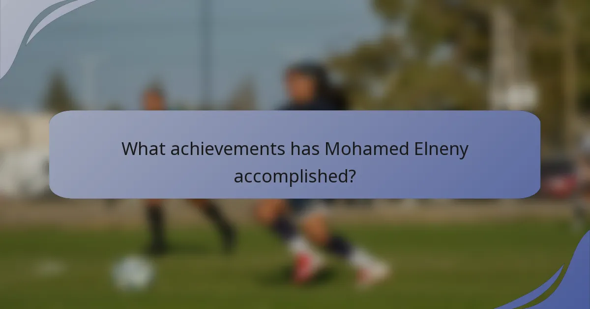 What achievements has Mohamed Elneny accomplished?