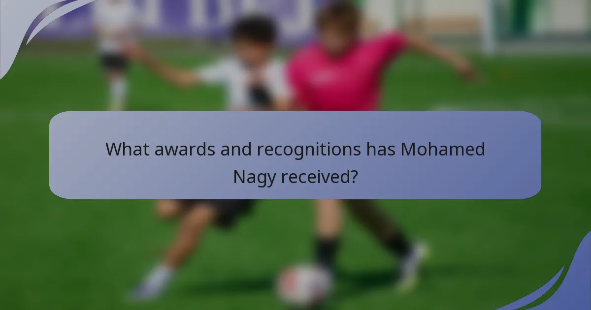 What awards and recognitions has Mohamed Nagy received?