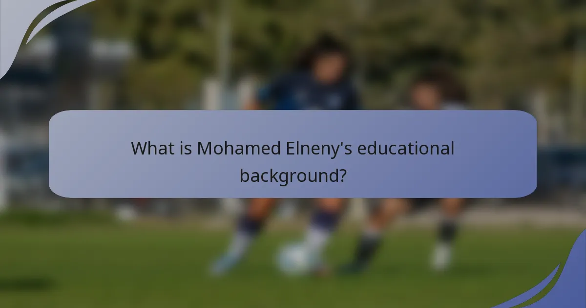 What is Mohamed Elneny's educational background?