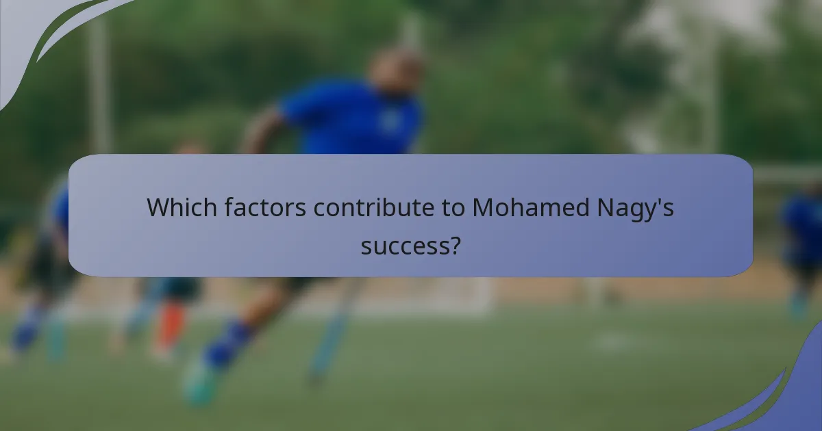 Which factors contribute to Mohamed Nagy's success?